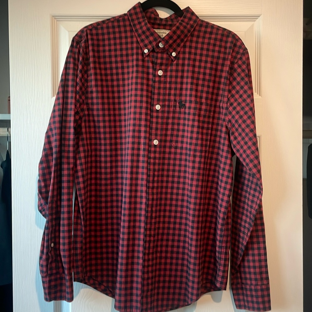 Abercrombie and Fitch Checkered Polo Size Large